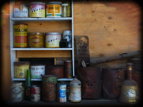 metal cans grocery holga