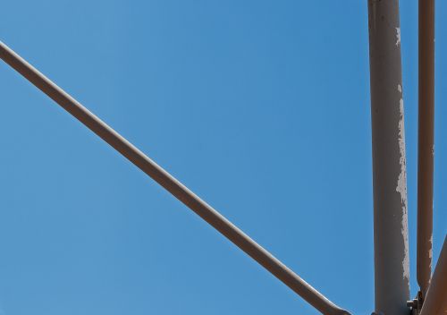 Metal Frame Against Blue Sky