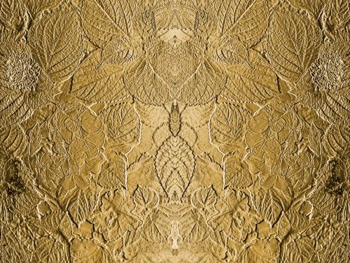 Metallic Leaf Relief Background