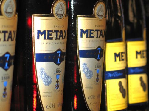 metaxa spirits bottle