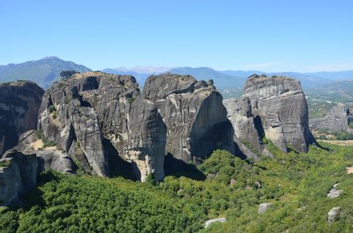 meteora greece cliff