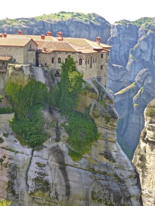 meteora monastery rock