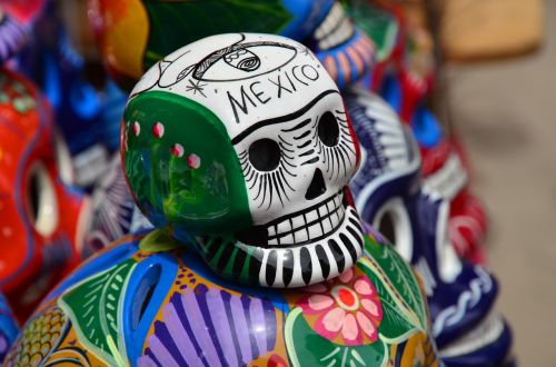 mexico skull flag