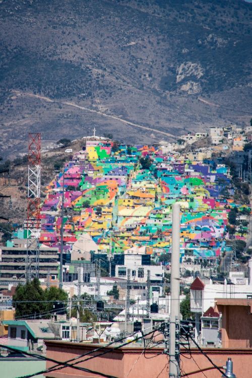 mexico hill colorful
