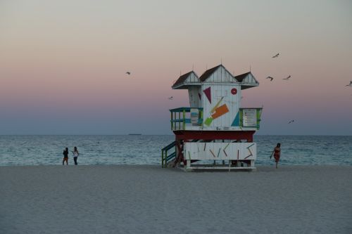 miami sunset evening