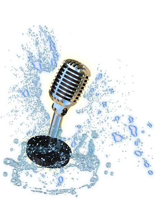 microphone water splashes audio
