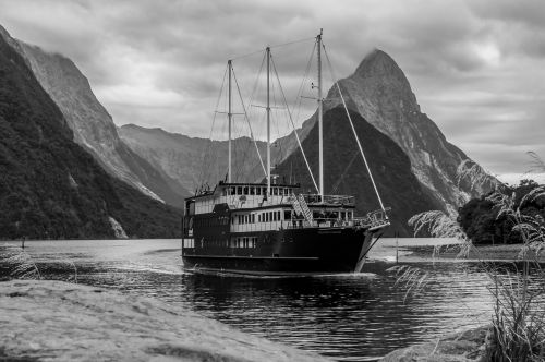milford sound new zealand boat