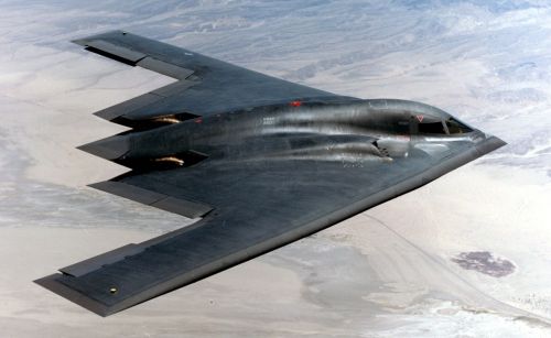 military stealth bomber jet