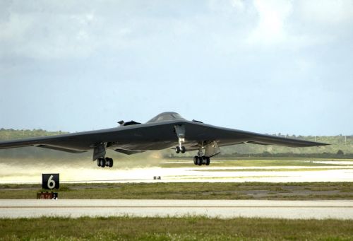 military stealth bomber jet
