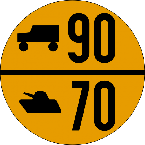 military road sign traffic