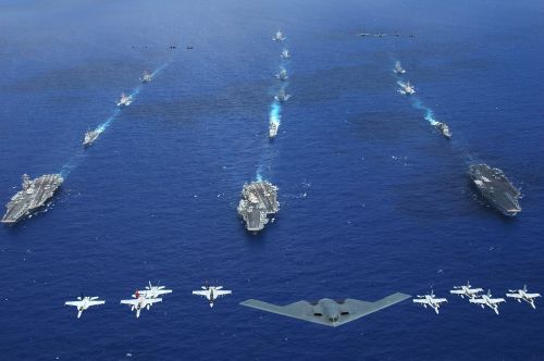 military aircraft carriers strike groups formation