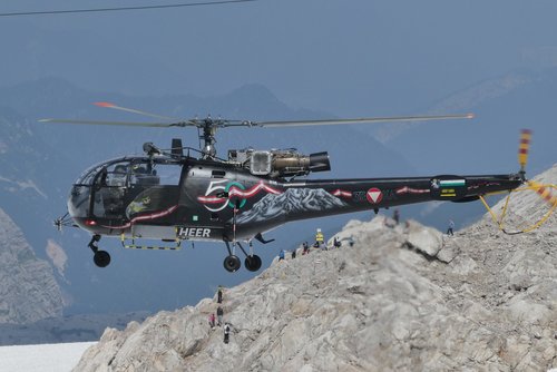 military helicopter  austria  dachstein-schladming