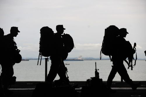 military men departing service