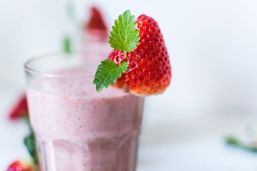 milkshake beverage strawberry