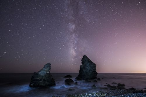 milky way boulders sea