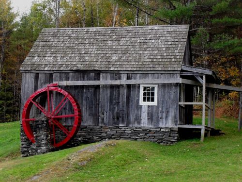 mill wheel red