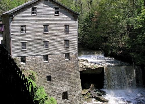 mill building stream