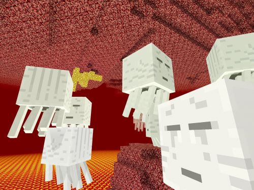 minecraft ghosts halloween background