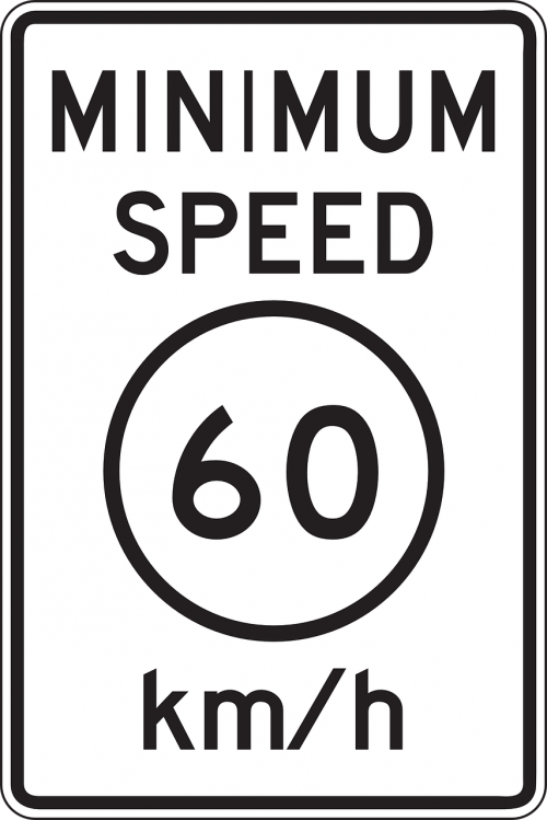 minimum speed 60