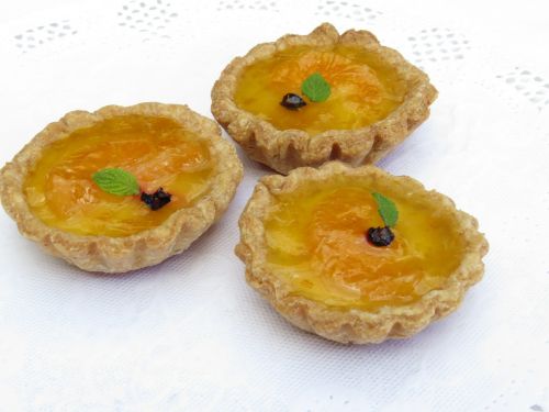 minitartas custard tangerine pastry