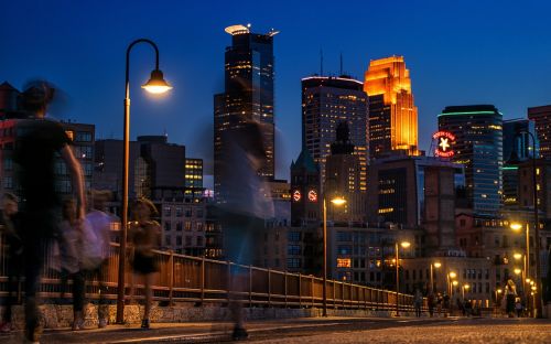 minneapolis skyline night