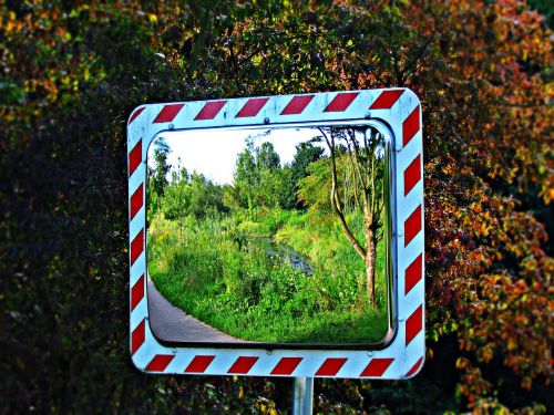 mirror reflection green