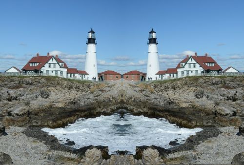 mirror image lighthouse effect