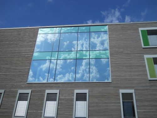 mirror image sky building