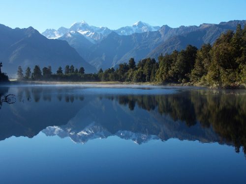 mirror lake new zealand nature