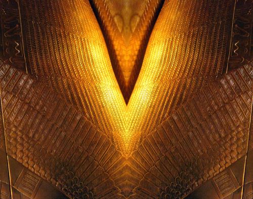 Mirror Of Woven Gold Texture