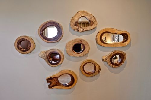 mirrors wooden design