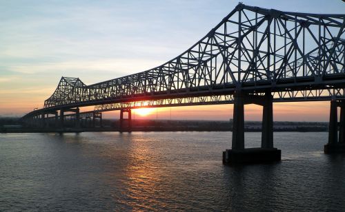 mississippi bridge sunrise