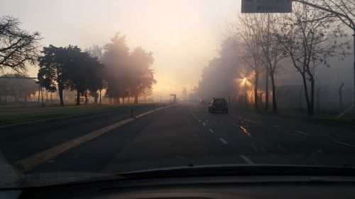 mist street dawn