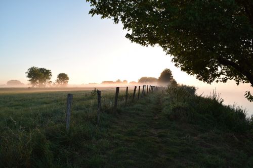 mist landscape river