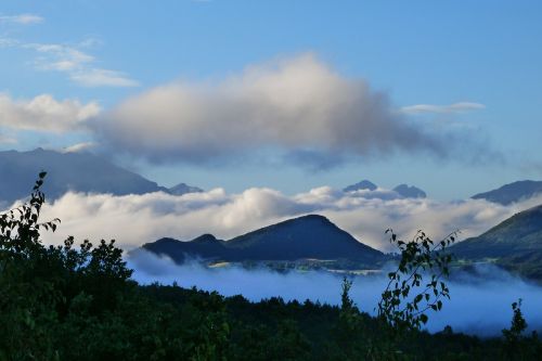 mist sea of clouds landscape