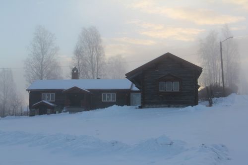 misty morning all white