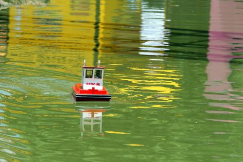 Model Boat &amp; Colourful Reflections