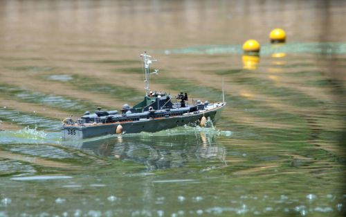 Model Boat In Water 2