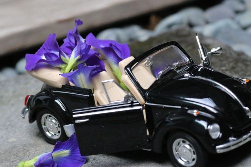 model car flower decoration