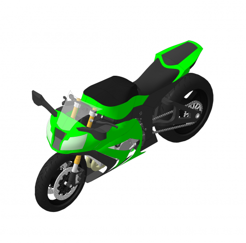 modeling 3d motorcycle