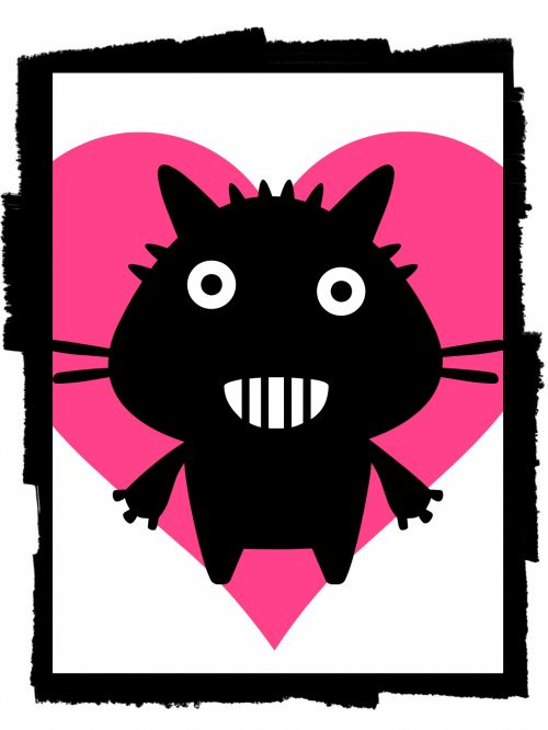 Modern Valentine Cat