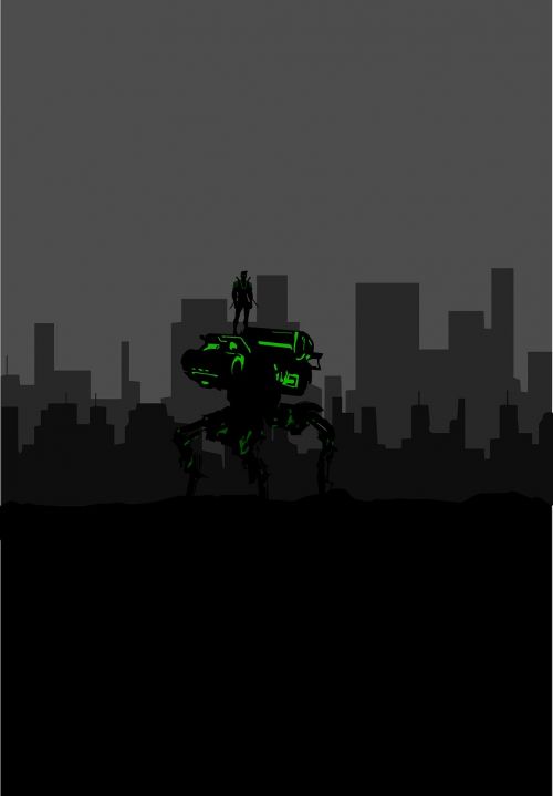 modren warfare silhouette minimalist