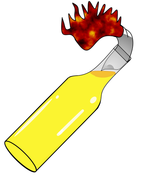 molotov cocktail incendiary device terror