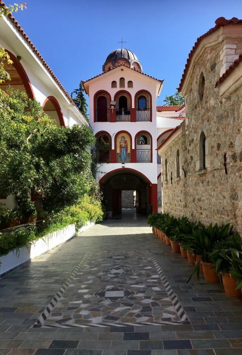 monastery summer greece