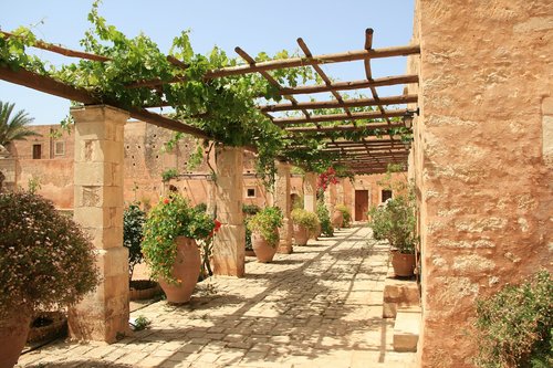 monastery  mediterranean  greece