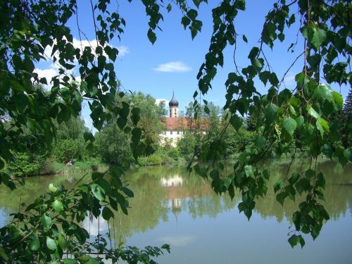 monastery church oberschönenfeld monastery pond