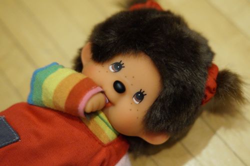 monchichi doll teddy bear