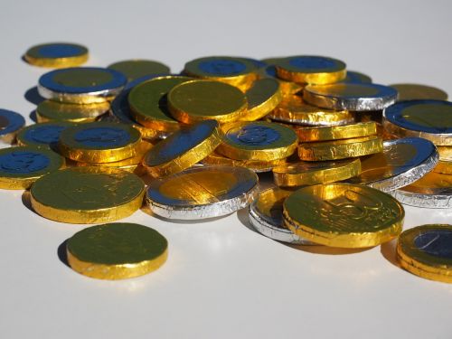 money coins chocolate taler