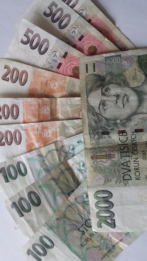 money currency czech koruna