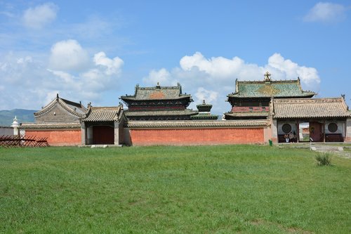 mongolian church  building  ancient city